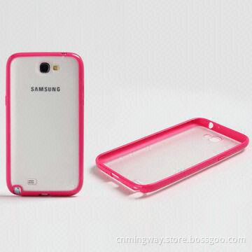 Hybrid hard cover TPU rubber phone case for Samsung Note2